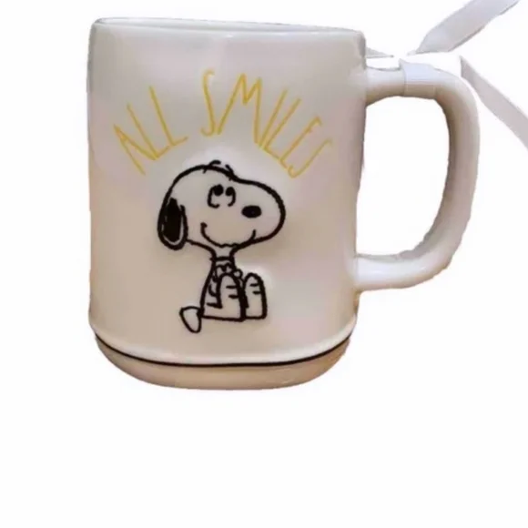 Rae Dunn Snoopy Peanuts Mug Set - White, Black, and Gold - Picture 3 of 4